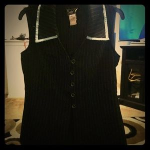 Black and Light Blue Vest